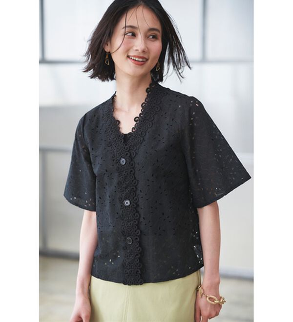 RANAN（ラナン）の「レースコンビブラウス（ブラウス）」｜詳細画像