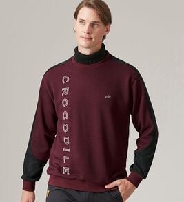 「＜クロコダイル＞技ありニット使い裏起毛トレーナー（メンズニット・セーター）」