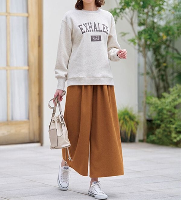 BELLUNA（ベルーナ）の「タックデザインスカーチョ（フルレングスパンツ）」｜詳細画像