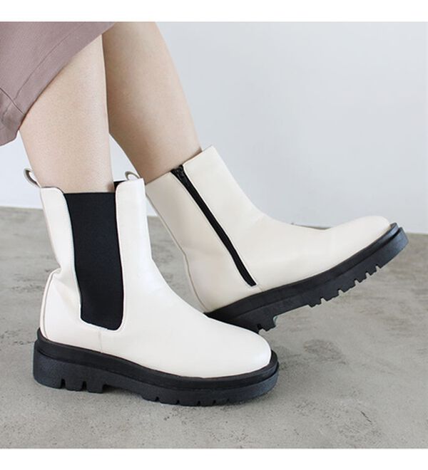 GeeRA（ジーラ）の「トラックソールサイドゴアブーツ（ブーツ）」｜詳細画像