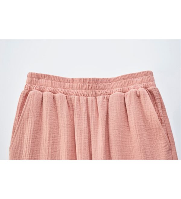 YU'NOW（ユナウ）の「【上下２点セット】Ｗガーゼシャツパジャマ（パジャマ・ルームウェア）」｜詳細画像