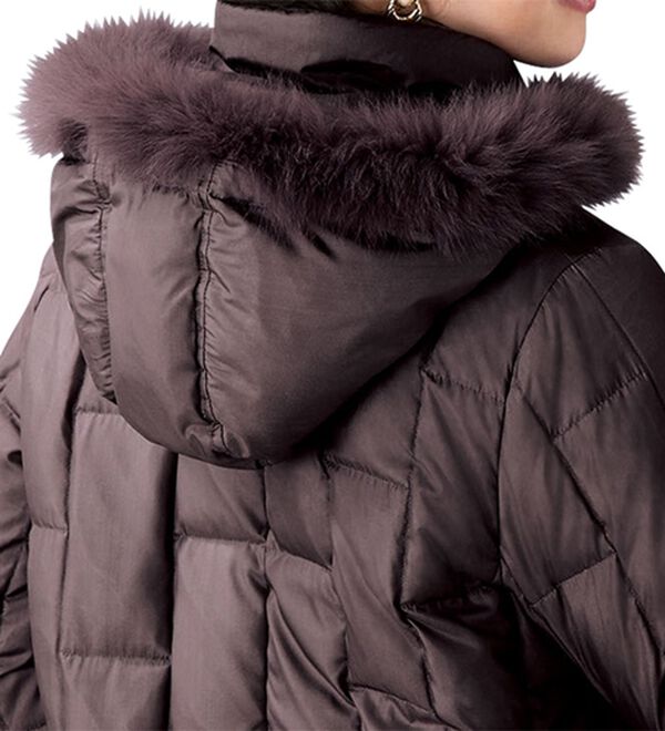 ルフラン（ルフラン）の「ランダムキルトデザインシルク１００％ダウン（ハーフコート）」｜詳細画像