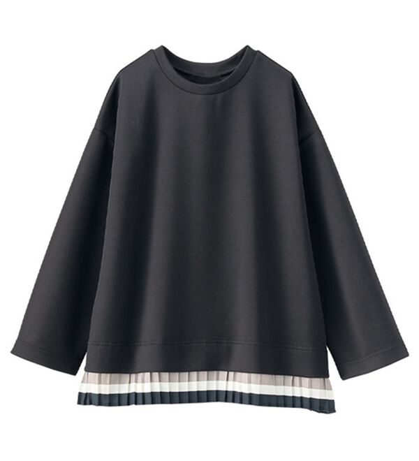 BELLUNA（ベルーナ）の「【Ｌａｇｒｉｌｕａ】裾プリーツデザインプルオーバー（カットソー）」｜黒系