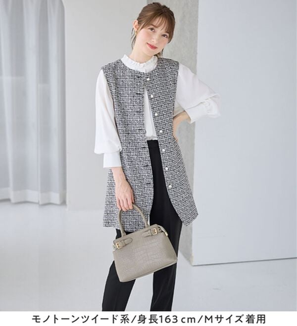 alotta（アロッタ）の「【ブラウス付き３点セット】洗える！美ラインジレセットスーツ（パンツスーツ）」｜詳細画像