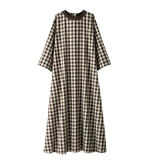 BELLUNA（ベルーナ）の「リブ使いコットンリネンワンピース（その他ワンピース）」｜詳細画像