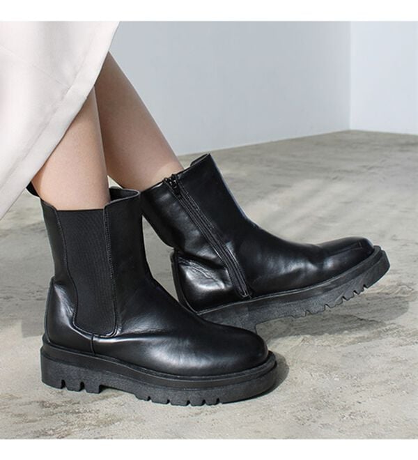 GeeRA（ジーラ）の「トラックソールサイドゴアブーツ（ブーツ）」｜詳細画像