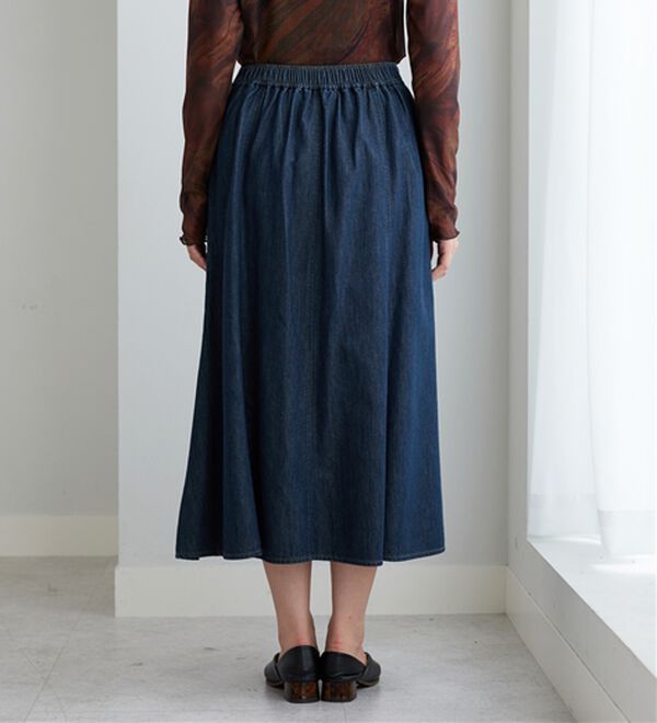 BELLUNA（ベルーナ）の「やわらかデニム素材フレアースカート（ロングスカート）」｜詳細画像