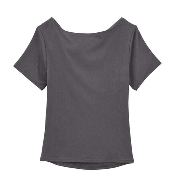 RANAN（ラナン）の「【新色追加】ひんやり上品ドレープリブTシャツ（カットソー）」｜詳細画像