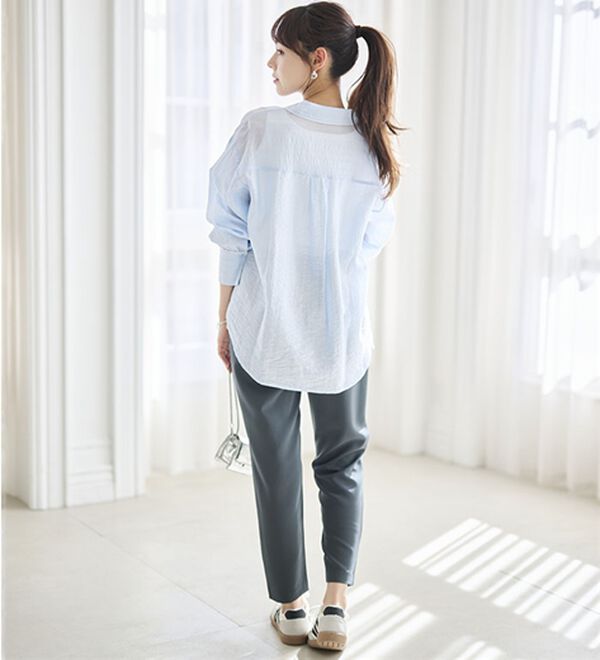 RANAN（ラナン）の「【選べる股下】ひんやり美脚シルエットタックパンツ（フルレングスパンツ）」｜詳細画像