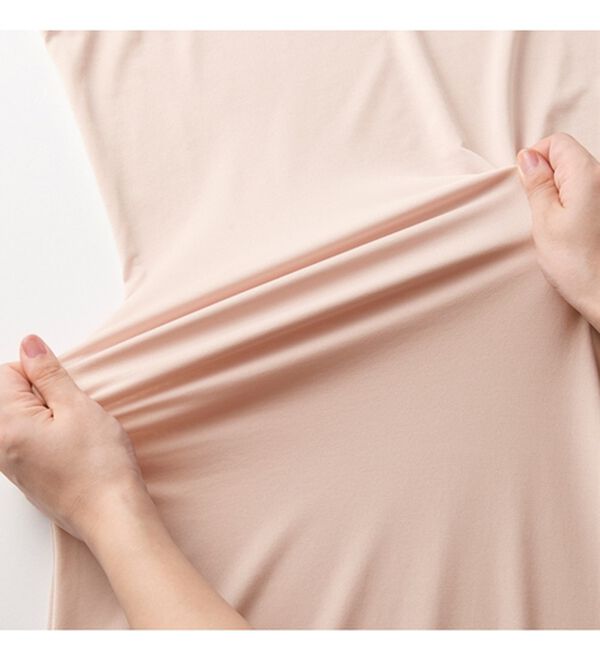 YU'NOW（ユナウ）の「ヒンヤリ冷感！【制菌】ブラ紐隠しのインナーワンピース（スリップ・ペチコート）」｜詳細画像