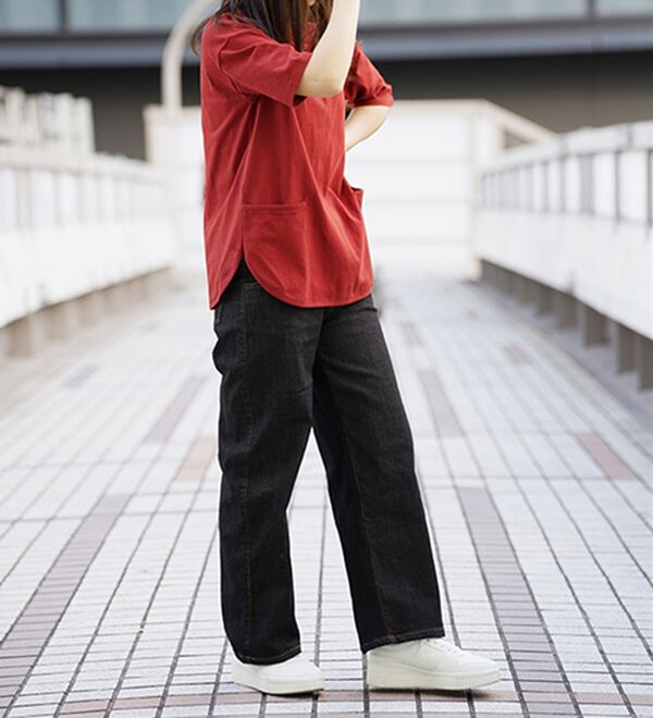 BELLUNA（ベルーナ）の「抗菌防臭綿１００％切替デザインプルオーバー（カットソー）」｜詳細画像