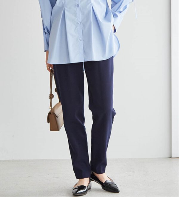 RANAN（ラナン）の「あったか！裏起毛美脚シルエットタックパンツ（フルレングスパンツ）」｜詳細画像