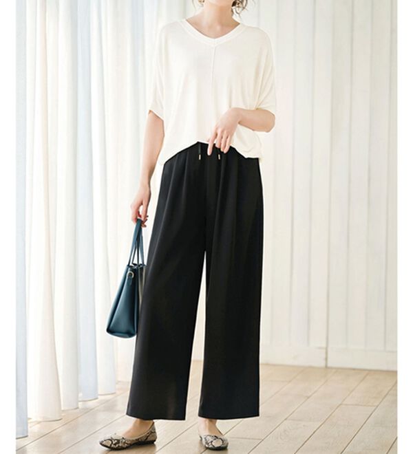 GeeRA（ジーラ）の「接触冷感！リラックスワイドパンツ（ワイドパンツ・ガウチョ）」｜詳細画像