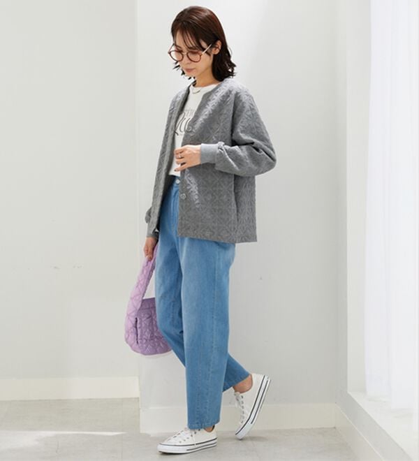 BELLUNA（ベルーナ）の「幾何柄ジャカード素材カーディガン（その他カーディガン）」｜詳細画像