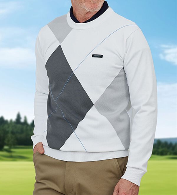 「＜ダンロップ・リファインド＞マジカルデザインセーター（メンズニット・セーター）」｜詳細画像