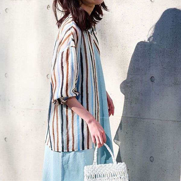 RANAN（ラナン）の「配色ストライプシャツ（シャツ）」｜詳細画像