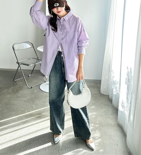 GeeRA（ジーラ）の「アソート柄オーバーサイズシャツ（シャツ）」｜詳細画像