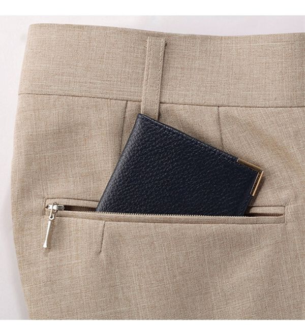 「【３本組】＜ダンロップ・リファインド＞アジャスター付接触冷感スラックス（メンズスラックス）」｜詳細画像