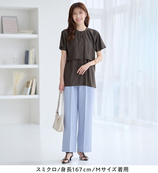 alotta（アロッタ）の「インコーデもすっきり決まる！前後２ＷＡＹケープ風ブラウス（ブラウス）」｜詳細画像