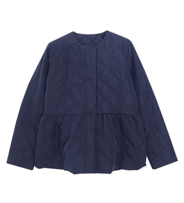 Pierrot（ピエロ）の「ノーカラーフレアキルティングブルゾン（ブルゾン）」｜詳細画像