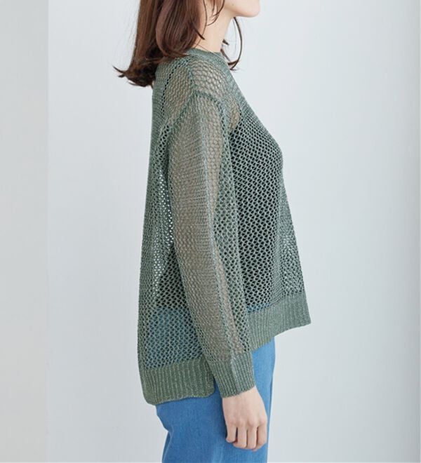 BELLUNA（ベルーナ）の「ラメメッシュニットプルオーバー（ニット・セーター）」｜詳細画像