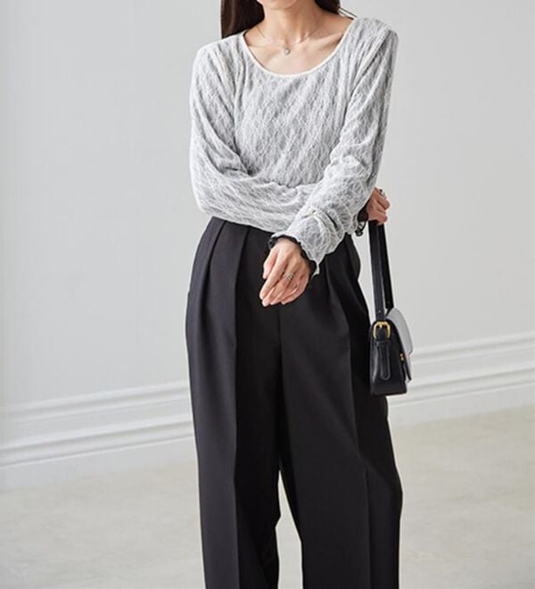 RANAN（ラナン）の「リバーシブルシアーレースＴ（カットソー）」｜詳細画像