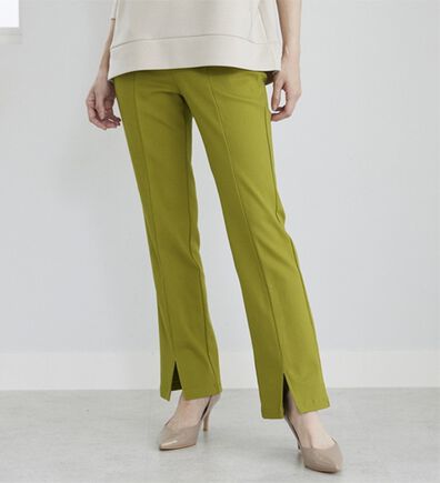 BELLUNA（ベルーナ）の「裏起毛かの子素材裾スリット美脚パンツ（フルレングスパンツ）」