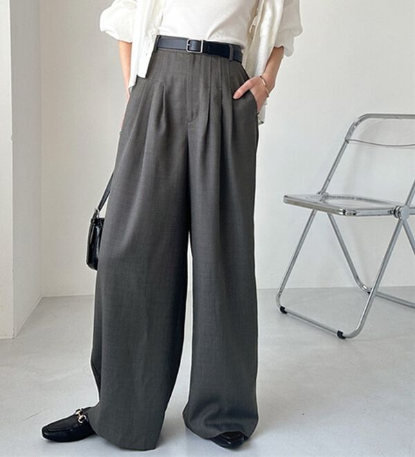 GeeRA（ジーラ）の「３タックワイドパンツ（フルレングスパンツ）」｜詳細画像