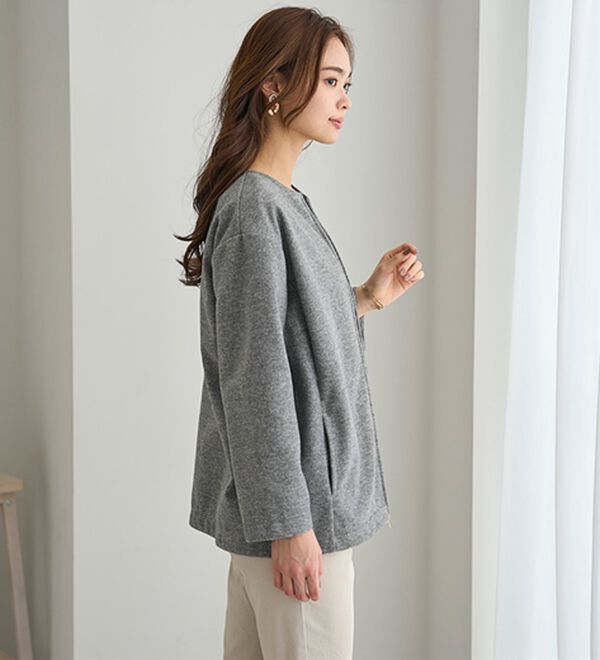 BELLUNA（ベルーナ）の「ウーリッシュ素材ゆったりジャケット（その他ジャケット）」｜詳細画像