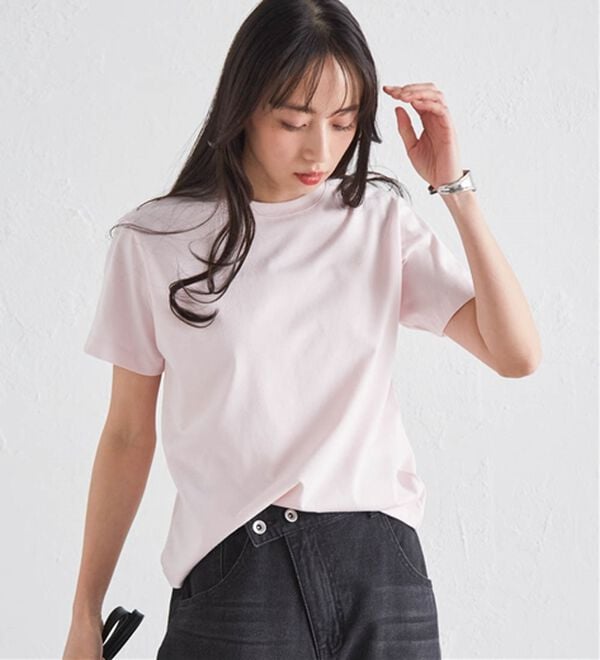 RANAN（ラナン）の「【5つの機能付】ひんやり着回し抜群ベーシックＴシャツ＜選べる着丈＞（Tシャツ）」｜詳細画像