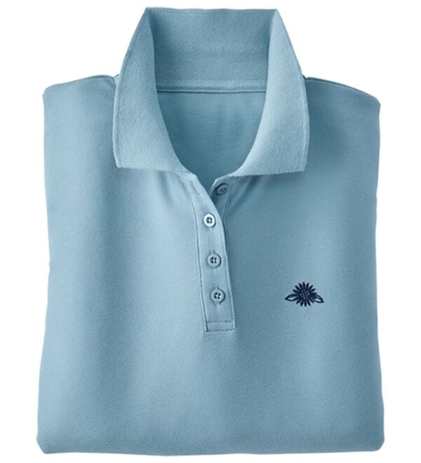 BELLUNA（ベルーナ）の「機能満載！綿混素材かのこポロシャツ（ポロシャツ）」｜サックス