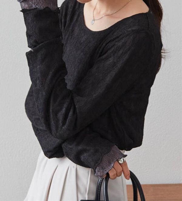 RANAN（ラナン）の「リバーシブルシアーレースＴ（カットソー）」｜詳細画像