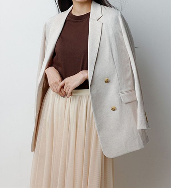 RANAN（ラナン）の「＜ＢＣ＞綿１００％ひんやりサイドスリットフレンチスリーブチュニック（チュニック）」｜詳細画像