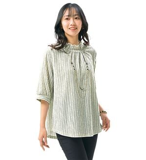 ルフラン（ルフラン）の「さらり涼やかブラウスみたい！プルオーバー（カットソー）」｜アイボリー系