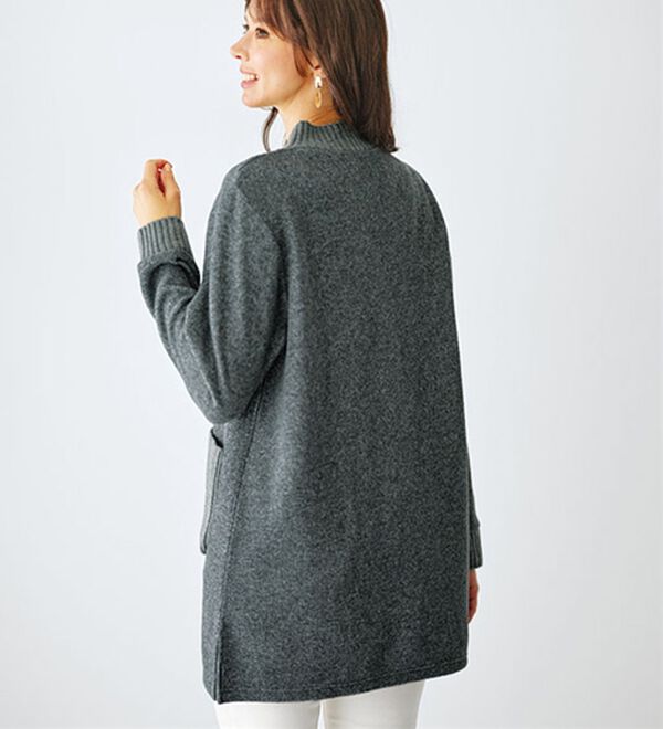 BELLUNA（ベルーナ）の「ロゴテープデザインニット切替チュニック（チュニック）」｜詳細画像