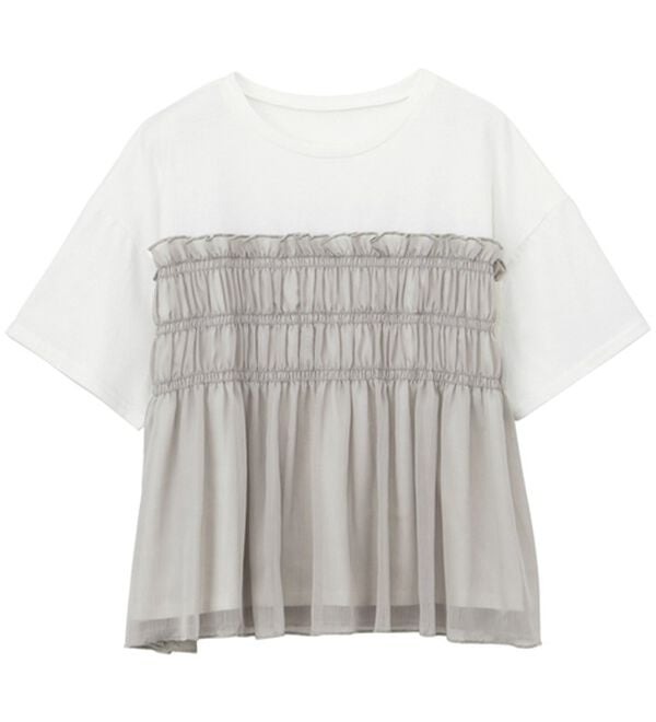 GeeRA（ジーラ）の「シアービスチェドッキングＴシャツ（カットソー）」｜詳細画像