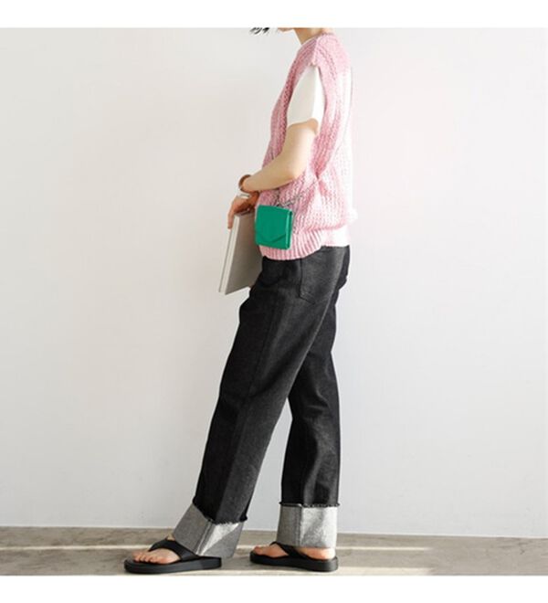 GeeRA（ジーラ）の「ミックスカラーメッシュニットトップス（ニット・セーター）」｜詳細画像