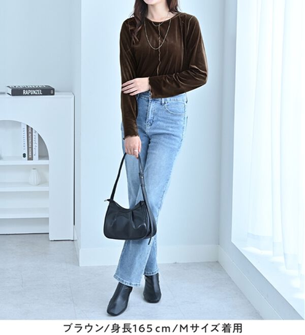 alotta（アロッタ）の「フロッキーベロアTシャツ（カットソー）」｜詳細画像