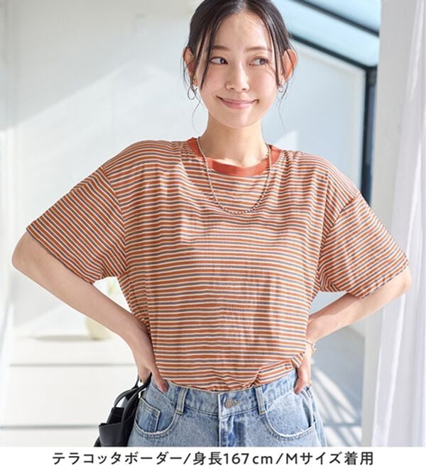 Viola e Viola（ヴィオラ エ ヴィオラ）の「ほんのり透け感綿混セミシアートップス（カットソー）」｜詳細画像