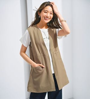 BELLUNA（ベルーナ）の「手ぶらでお出かけ！多ポケットベスト（ベスト）」｜モカ
