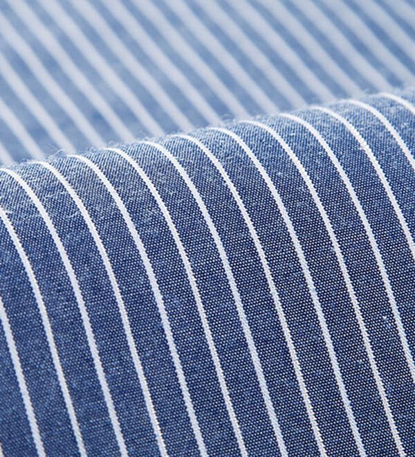 BELLUNA（ベルーナ）の「衿フリル使いラメストライプシャツチュニック（チュニック）」｜詳細画像