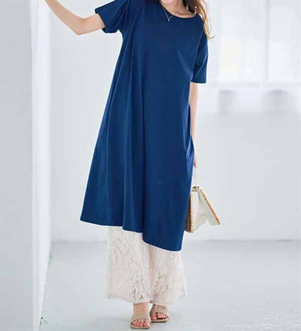 RANAN（ラナン）の「＜ＢＣ＞綿１００％ひんやりポケット付マキシワンピース（その他ワンピース）」｜詳細画像