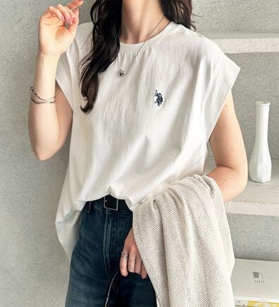 GeeRA（ジーラ）の「【ＵＳ．ＰＯＬＯ．ＡＳＳＮ】接触冷感フレンチスリーブＴシャツ（Tシャツ）」