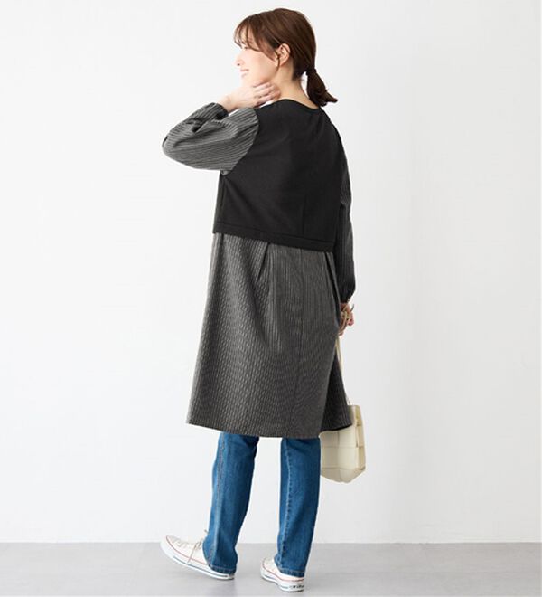 Viola e Viola（ヴィオラ エ ヴィオラ）の「時短コーデ楽ちんドッキングワンピース（ドッキングワンピース）」｜詳細画像