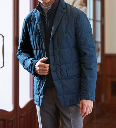 「＜コムルヴァン・オム＞丸八ダウンレイヤードジャケット（メンズダウンジャケット）」