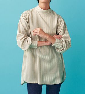 BELLUNA（ベルーナ）の「＜ＳＯＬＯＴＥＸ（Ｒ）＞ストレッチハイネックブラウス（ブラウス）」｜ベージュ系