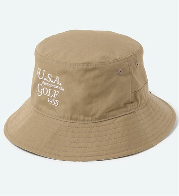「＜マンシングウェア＞【ＵＮＩ－ＳＥＸ】リバーシブルバケットハット（メンズ帽子）」｜ベージュ
