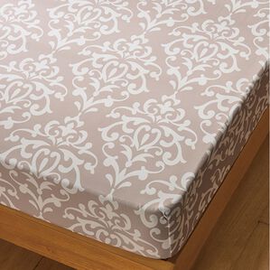 「お部屋が華やぐ、ぐーんと伸びてぴったりフィットシーツ（敷布団カバー・シーツ）」｜ベージュ