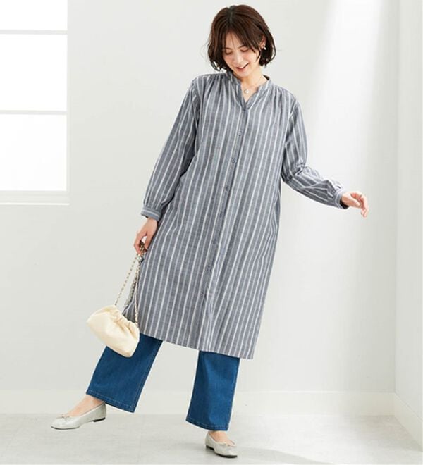 BELLUNA（ベルーナ）の「綿100％ダブルガーゼ素材ワンピース（その他ワンピース）」｜詳細画像