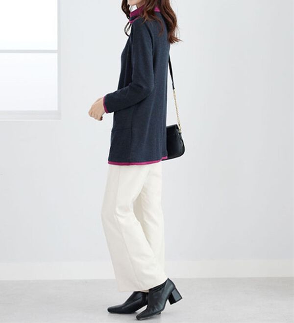 BELLUNA（ベルーナ）の「衿デザイン配色チュニック（チュニック）」｜詳細画像